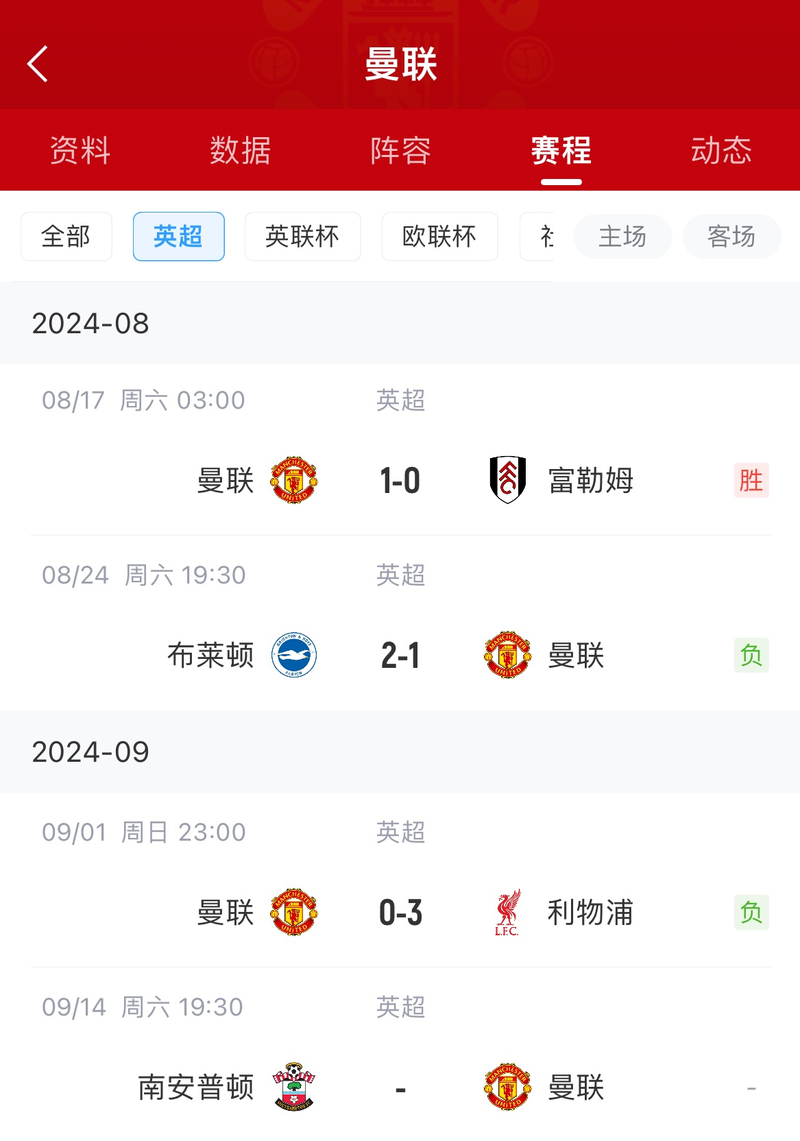 ⚠️曼联今天若输,新赛季首轮负将破38年纪录