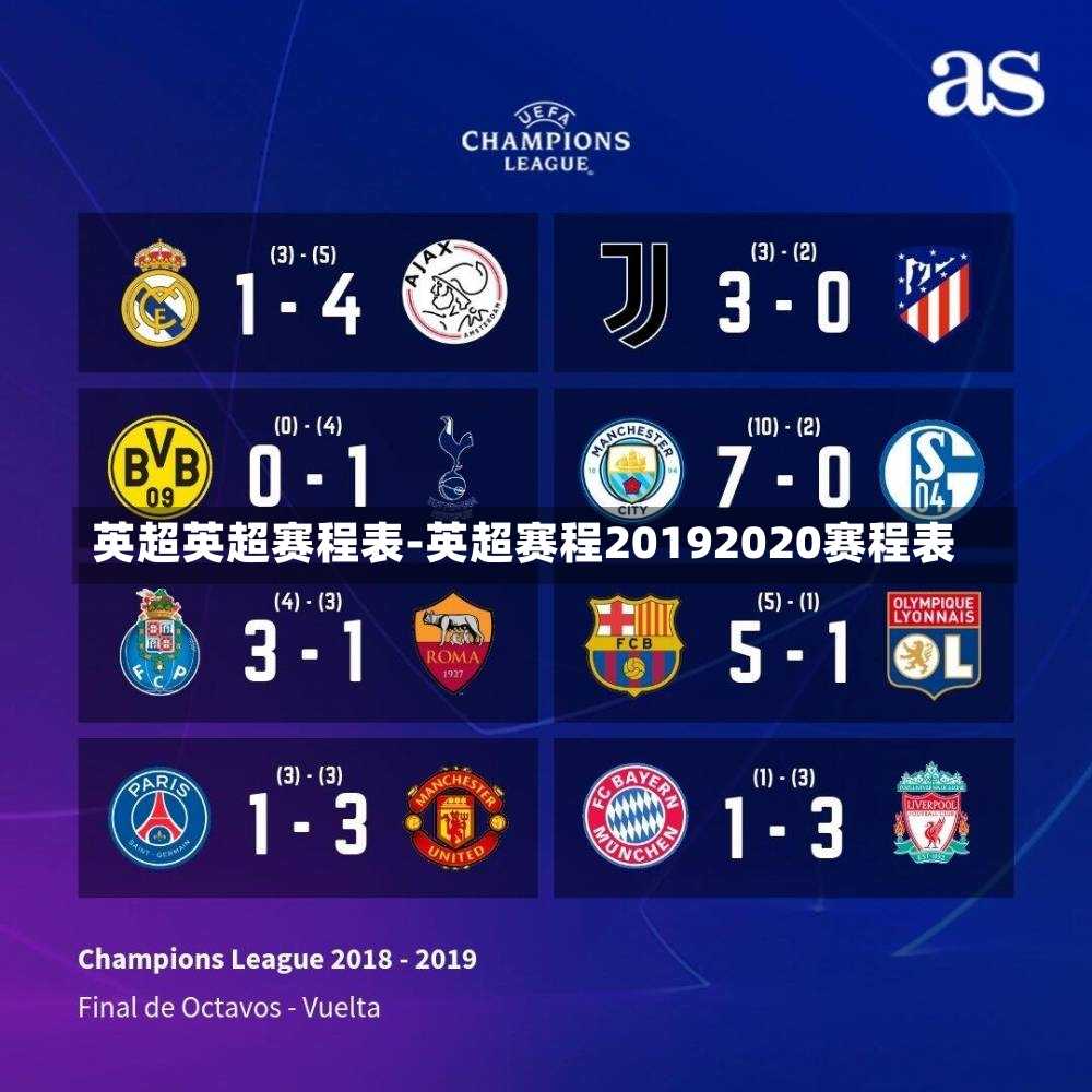 英超英超赛程表-英超赛程20192020赛程表