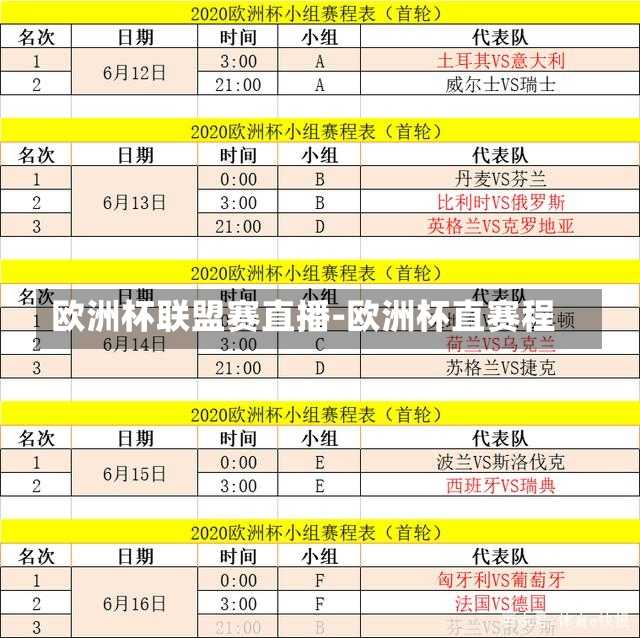 欧洲杯联盟赛直播-欧洲杯直赛程