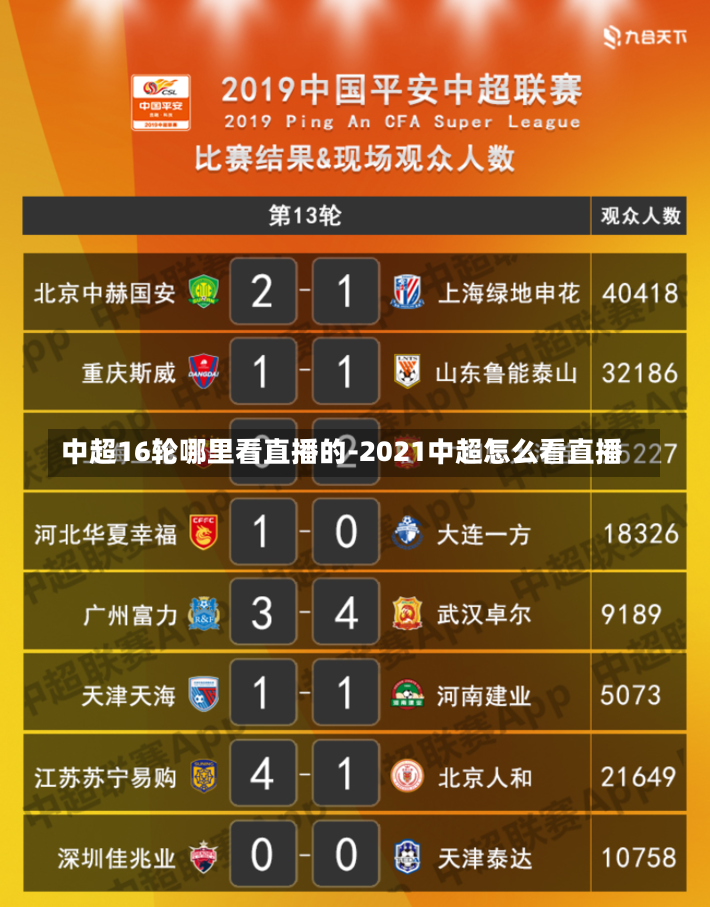 中超16轮哪里看直播的-2021中超怎么看直播