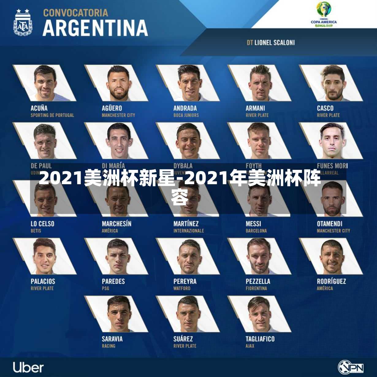 2021美洲杯新星-2021年美洲杯阵容