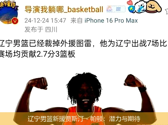 辽宁男篮新援贾斯汀 - 帕顿:潜力与期待